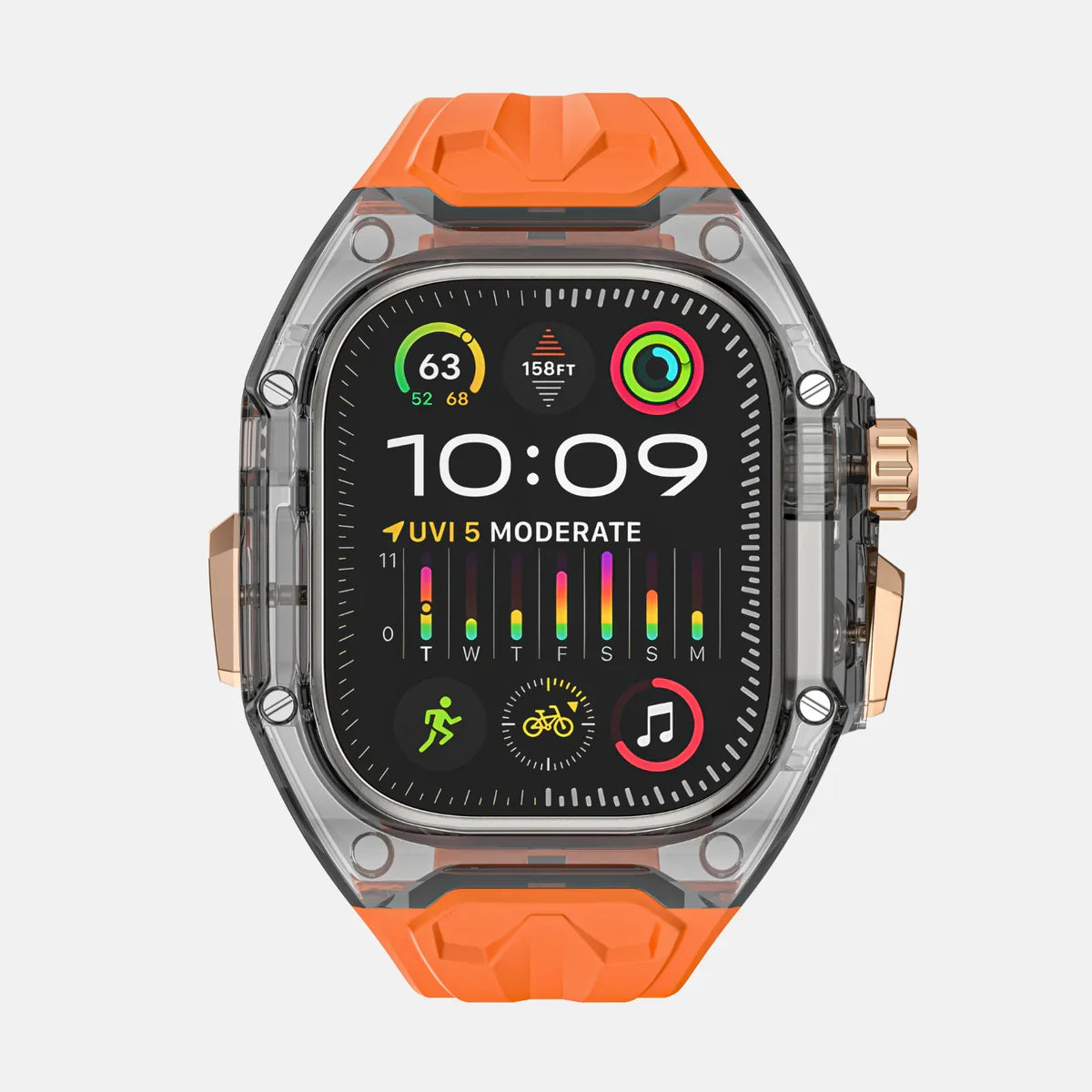 49MM Black Edition Case for iWatch Ultra 1, 2 - ORANGE