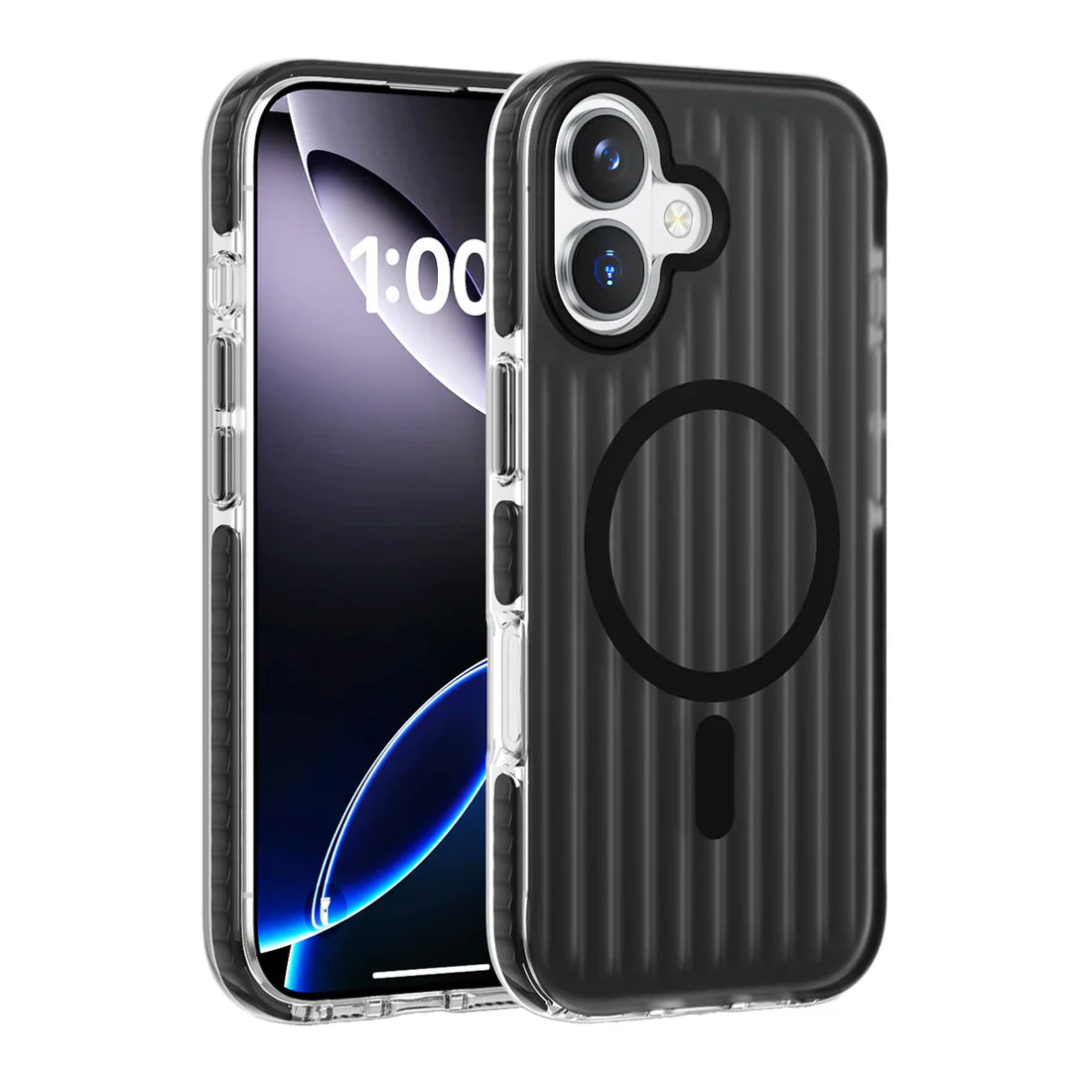 iPhone 17 Series: Corrugated Metallic MagSafe Shockproof Case