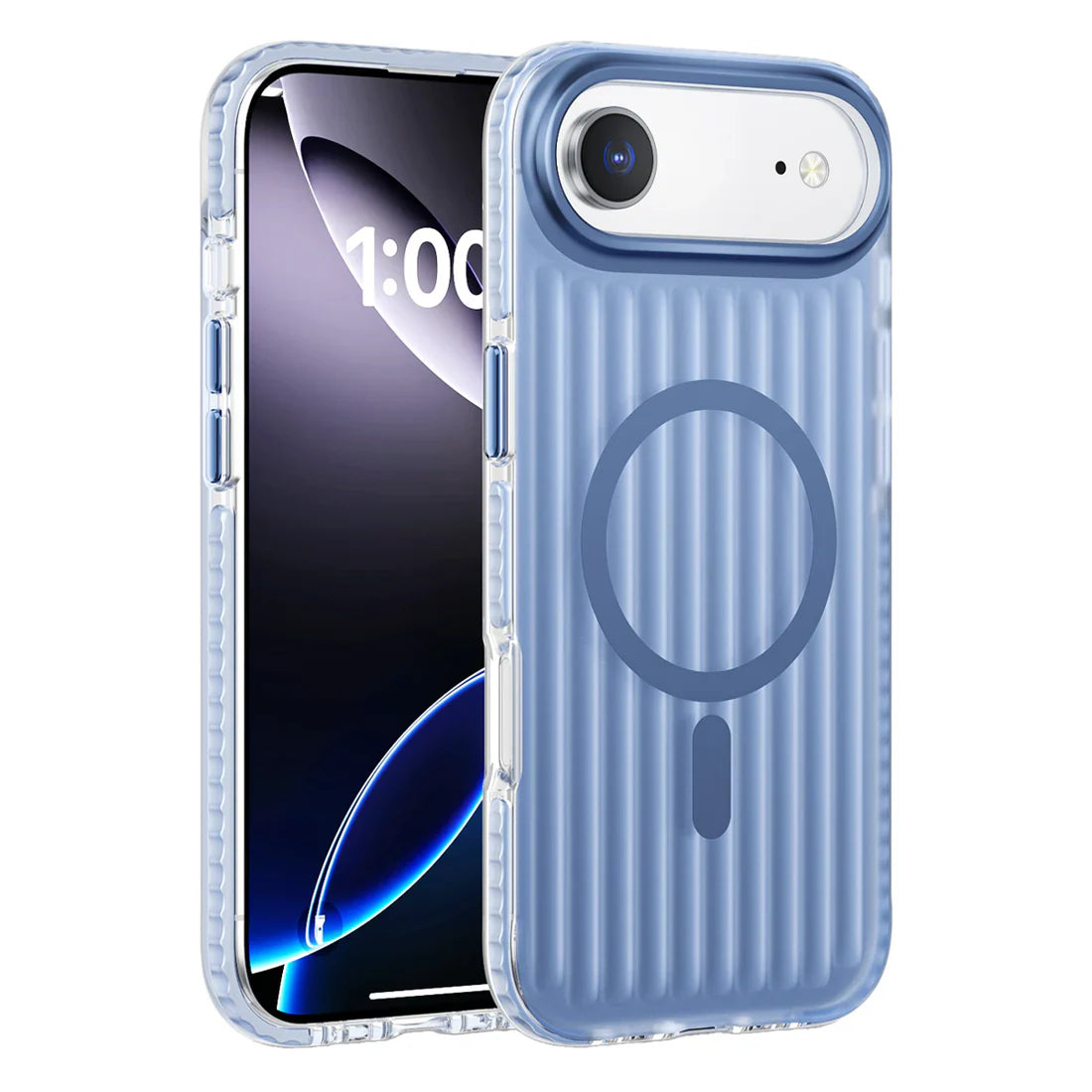 iPhone 17 Series: Corrugated Metallic MagSafe Shockproof Case