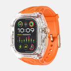 49MM Crystal Clear Edition Case for iWatch Ultra 1, 2 - ORANGE
