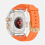 49MM Crystal Clear Edition Case for iWatch Ultra 1, 2 - ORANGE