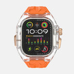 49MM Crystal Clear Edition Case for iWatch Ultra 1, 2 - ORANGE