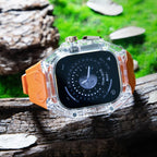 49MM Crystal Clear Edition Case for iWatch Ultra 1, 2 - ORANGE