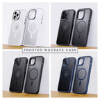 iPhone 15 Series : Frosted Matte MagSafe Case with Armor Metal Camera Lens