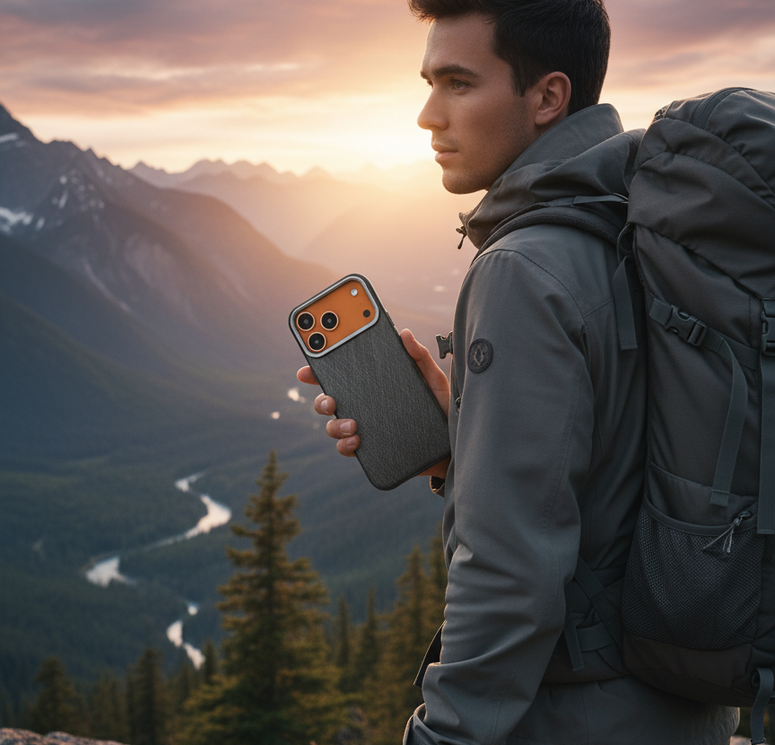 iPhone 17 Series: Silk Leather Pattern Case / Cover