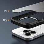 iPhone 16 Pro Case : Carbon Fiber Texture Shockproof & Rugged Cover