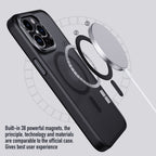 iPhone 15 Series : Frosted Matte MagSafe Case with Armor Metal Camera Lens