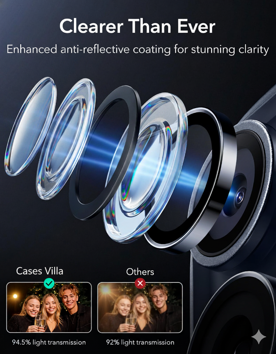 iPhone 17 Series : PVD Stainless Steel | Sapphire Glass Camera Rings | PVD