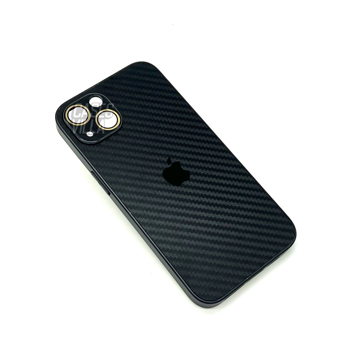 iPhone 14 Plus Cover : New Carbon Fiber Pattern AG Glass Case with Camera Lens Protection