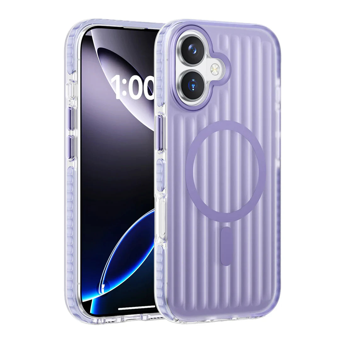 iPhone 17 Series: Corrugated Metallic MagSafe Shockproof Case