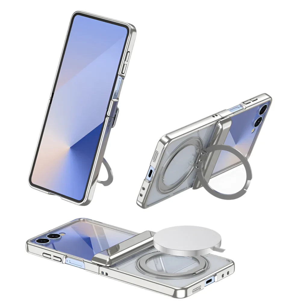 Clear Magnetic Ring Kickstand Cover