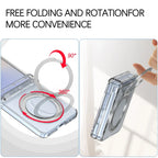 Clear Magnetic Ring Kickstand Cover