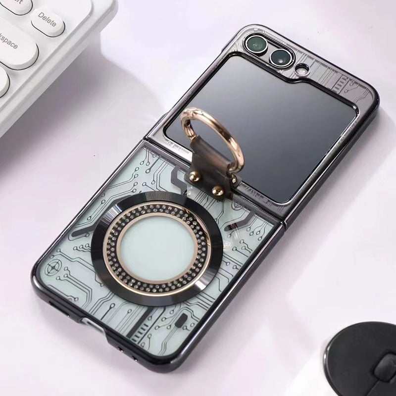 Circuit Board Pattern Power Phone Case with MagSafe
