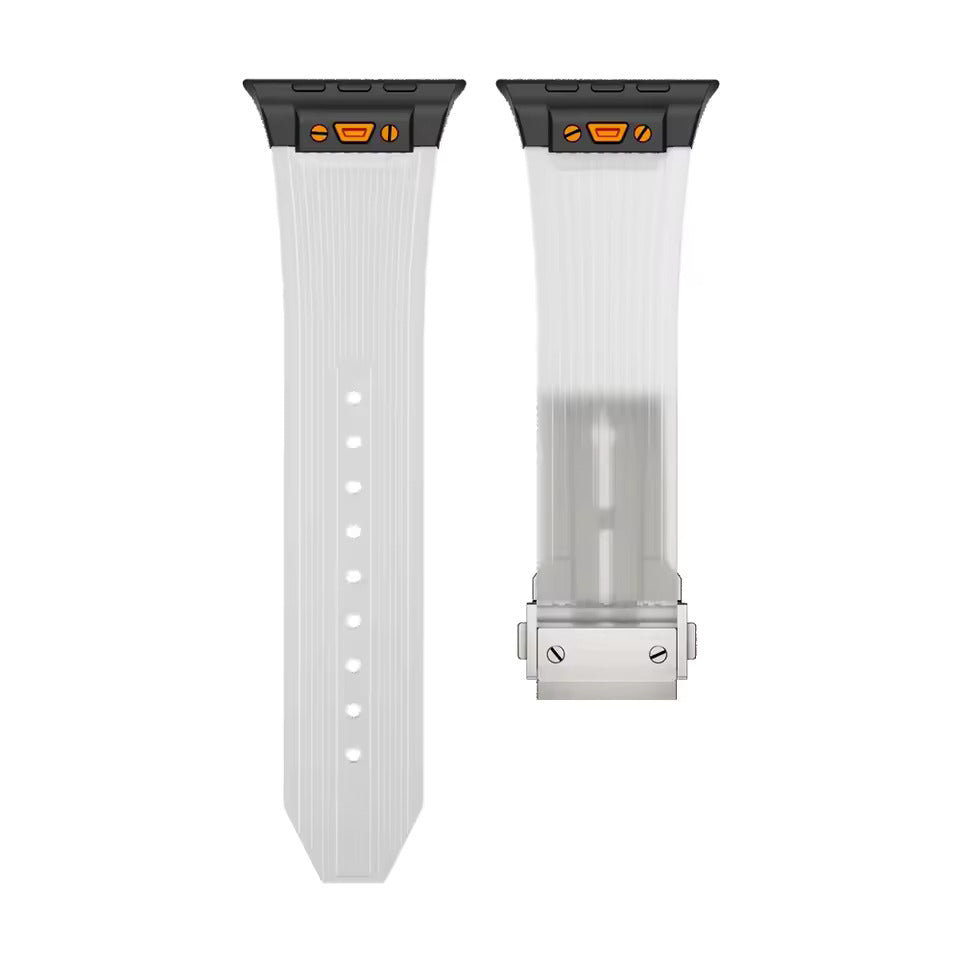 Transparent Silicone Sports Strap for Apple iWatch Ultra 1, 2, 49, 46, 45, 44, 42mm