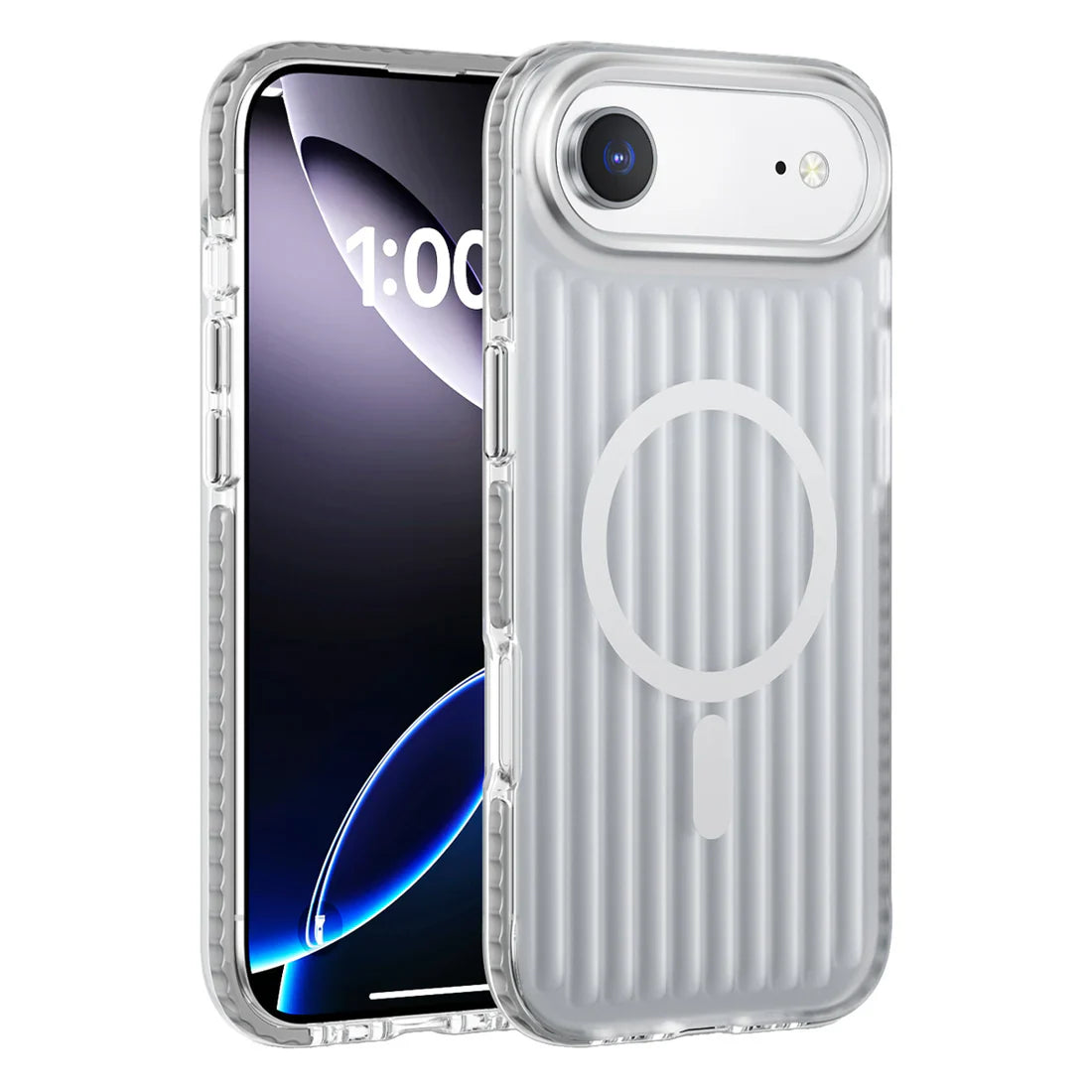 iPhone 17 Series: Corrugated Metallic MagSafe Shockproof Case