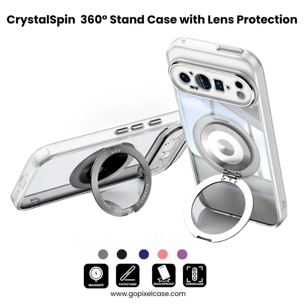 CrystalSpin – Eco-Friendly With 360° Metal Magnetic Stand