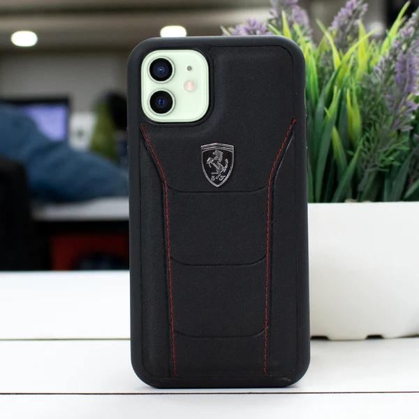 Ferrari ® iPhone X to 12 Pro Max Genuine Leather Crafted Case