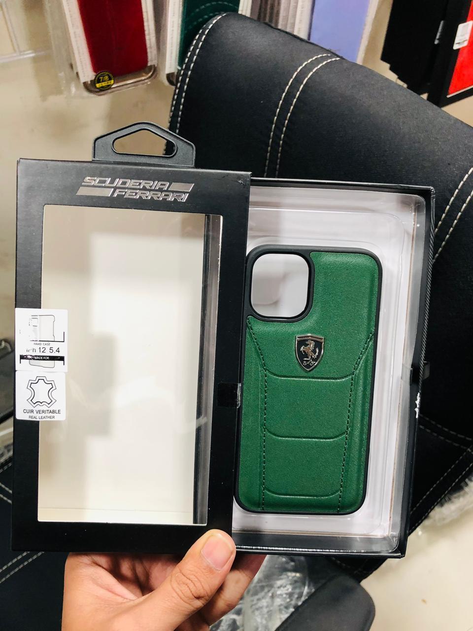 Ferrari ® iPhone X to 12 Pro Max Genuine Leather Crafted Case