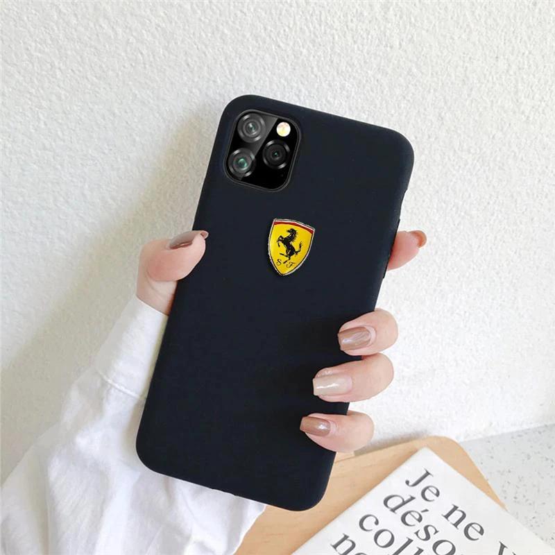 Ferrari ® iPhone Liquid Silicon Velvet-Touch Silk Finish Case