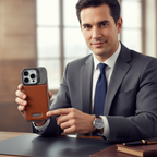 | Frameless Carbon Fiber Leather Magnetic Lens Bracket Protective Case