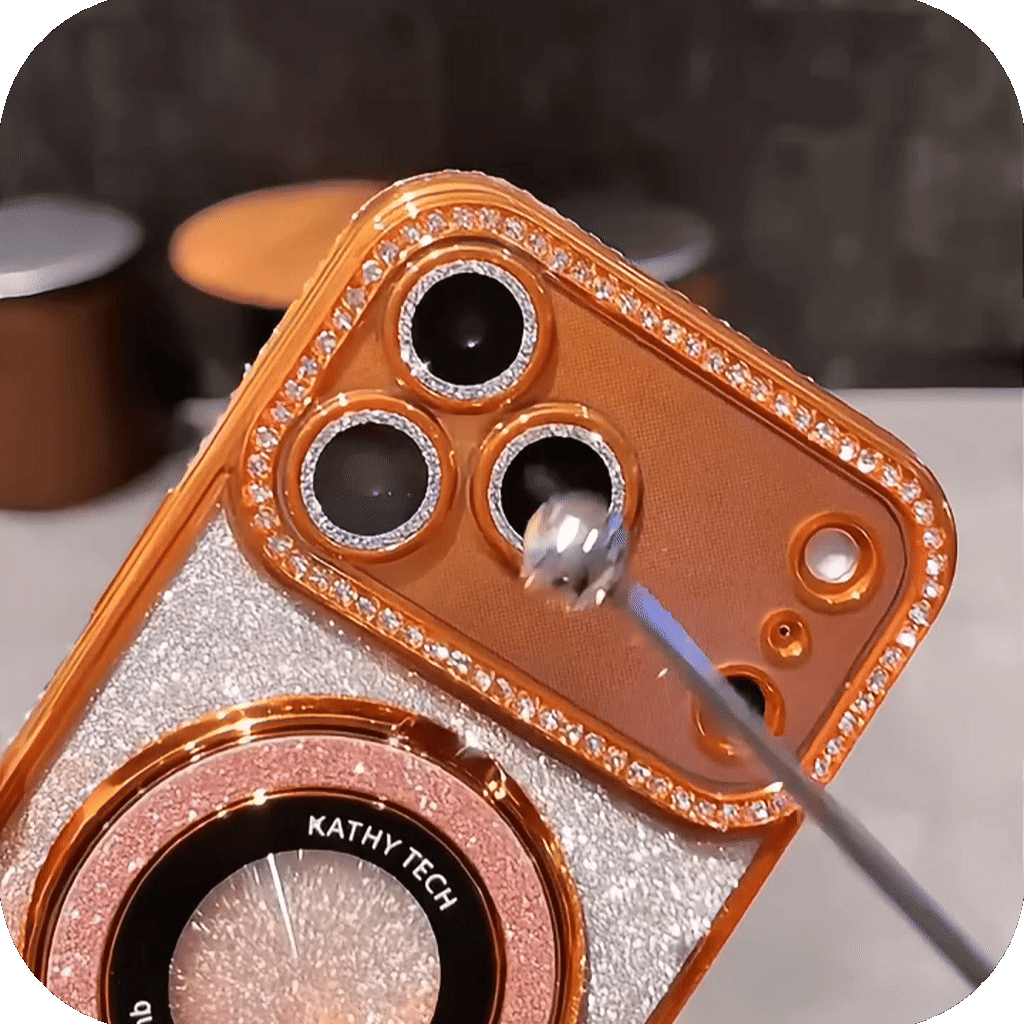 Premium Gradient Glitter Diamond Edge Case for iPhone 17 Series