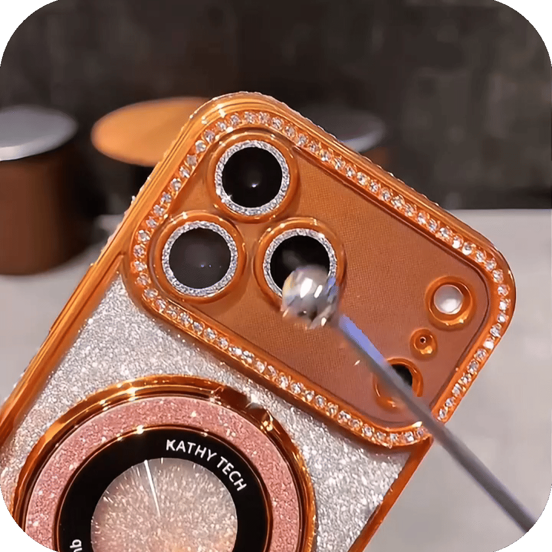 Premium Gradient Glitter Diamond Edge Case for iPhone 17 Series