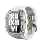 RM V30 Glacier Series Fluororubber Band Transparent Case Retrofit Kit For Apple Watch