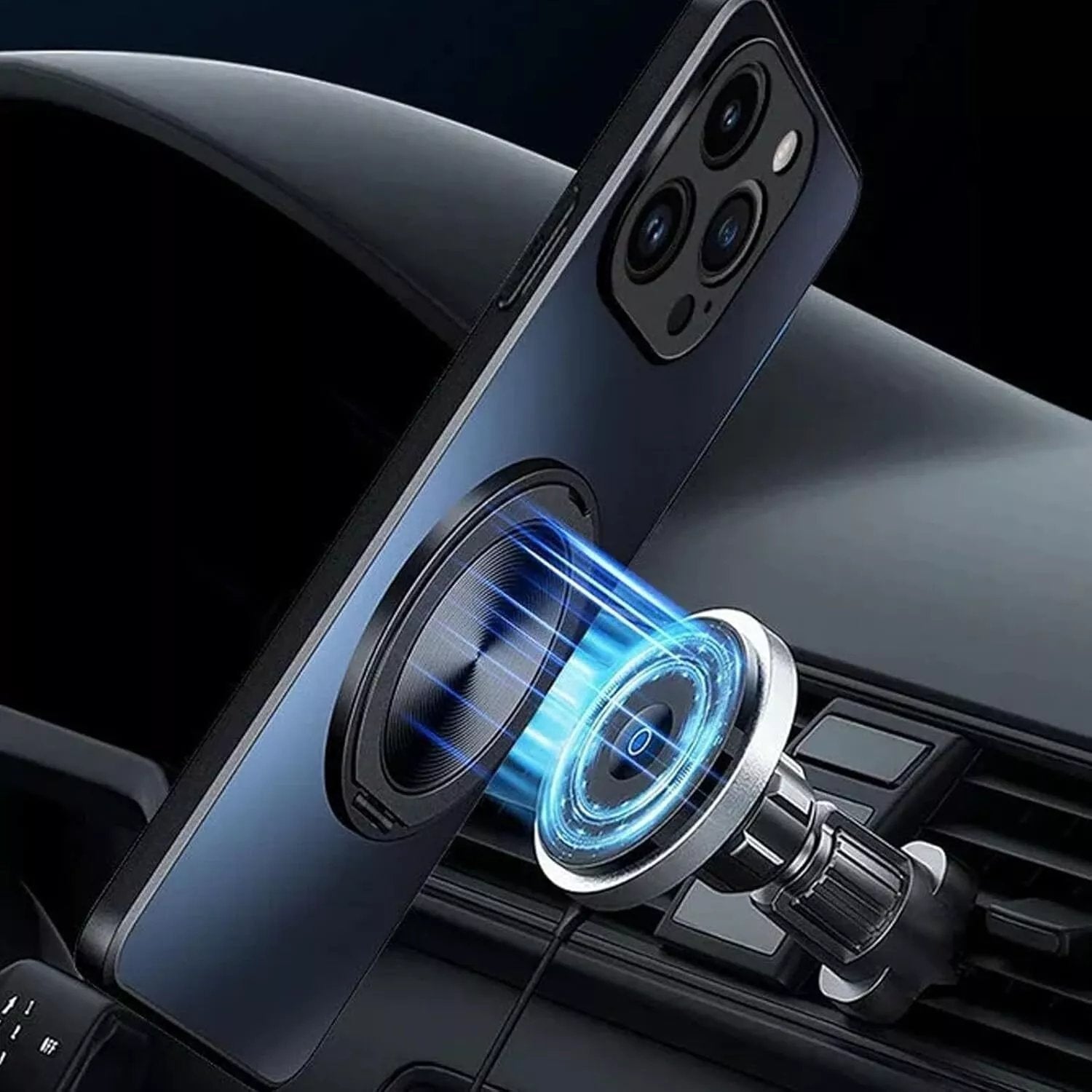 ??Fully inclusive magnetic bracket skin-feel mobile phone case