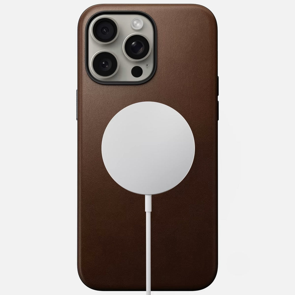 Modern Leather Case : iPhone 15 Series