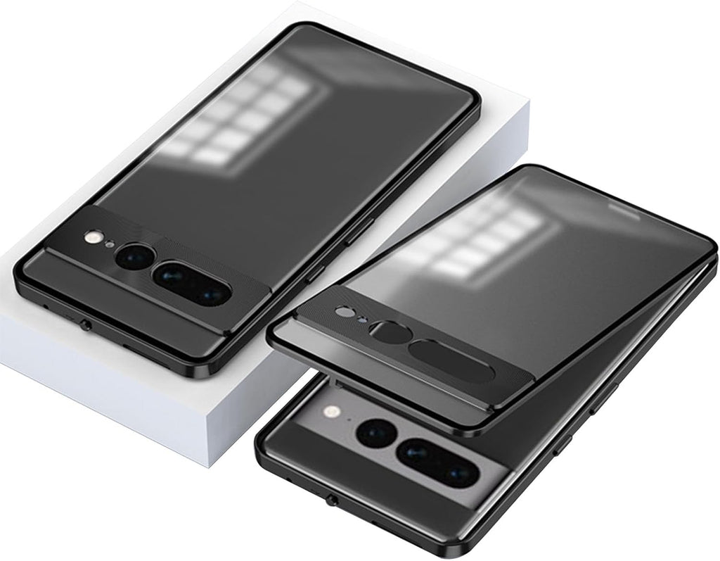 ??Snap-on Aluminum Alloy Magnetic Frosted Phone Case