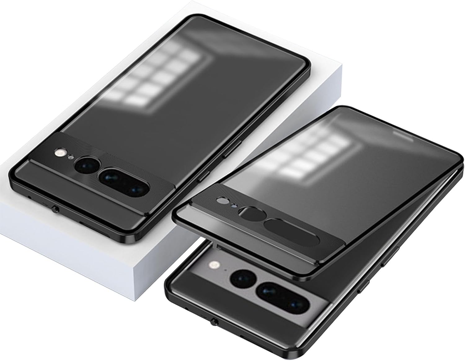 ??Snap-on Aluminum Alloy Magnetic Frosted Phone Case