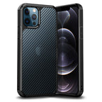 Defence Shield Carbon iPhone 12 Series Bumper Case - Black