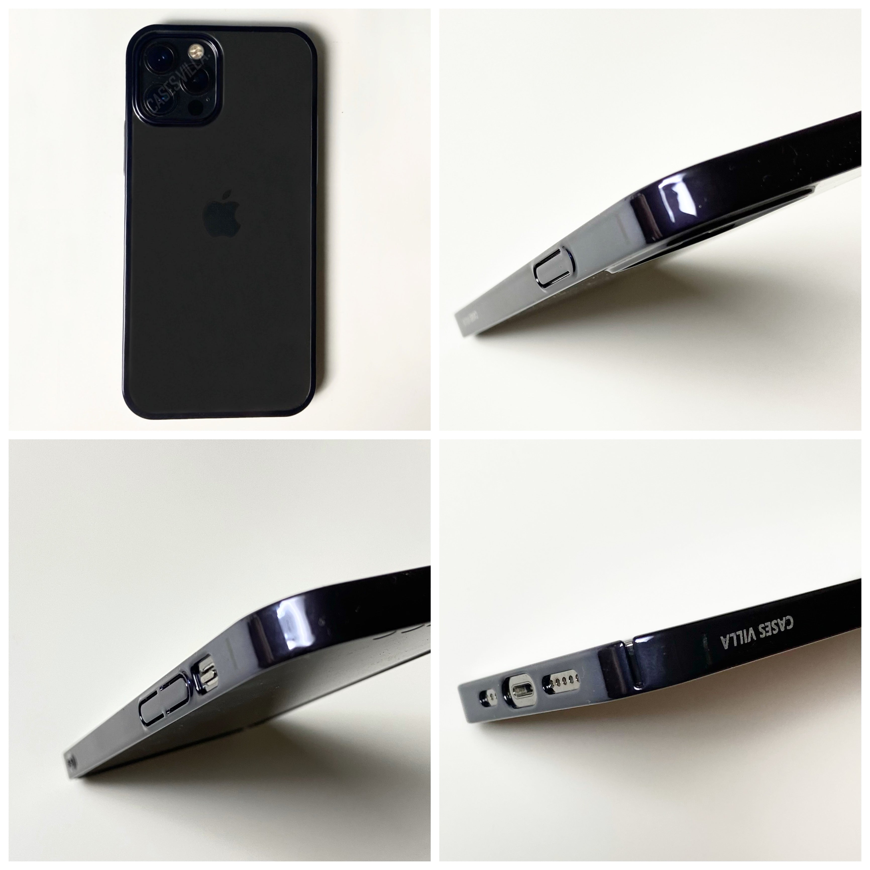 Glass Case with Electroplated Chrome Finish Edges for iPhone 12, 13 & 14 Series