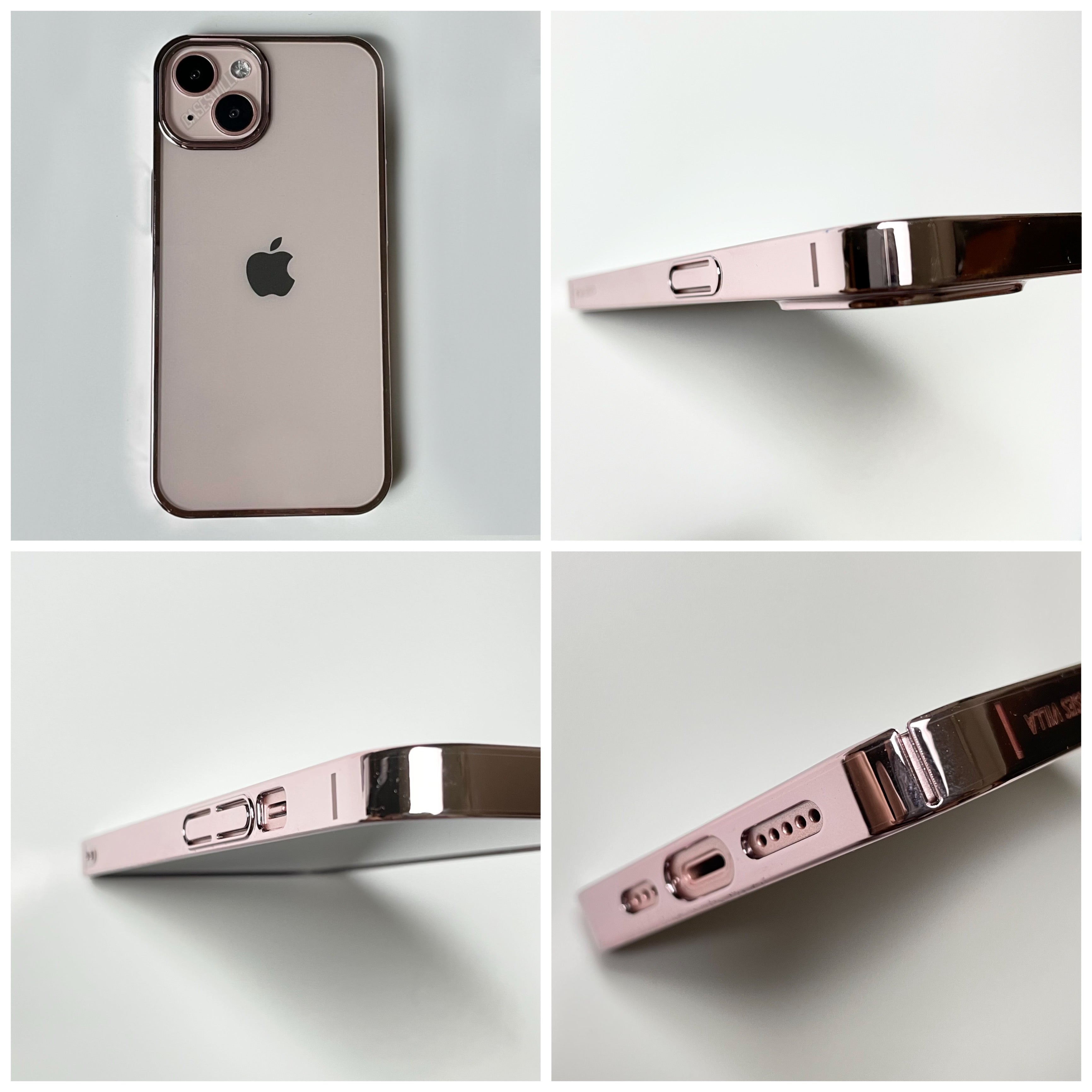 Glass Case with Electroplated Chrome Finish Edges for iPhone 12, 13 & 14 Series