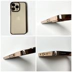 Glass Case with Electroplated Chrome Finish Edges for iPhone 12, 13 & 14 Series