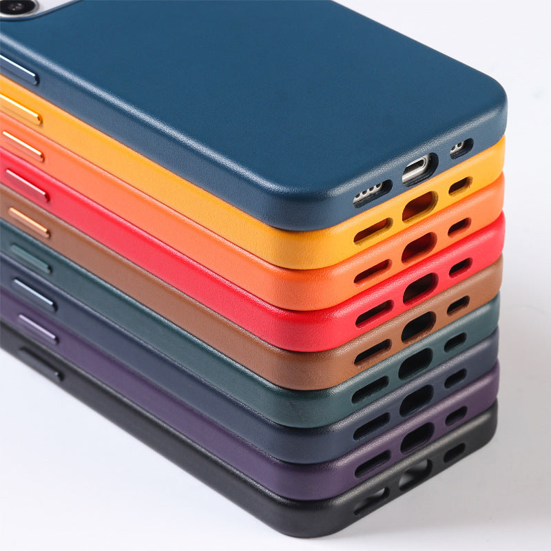 iPhone 14 Series Cover- Genuine Leather Case with MagSafe (Popup Animation)