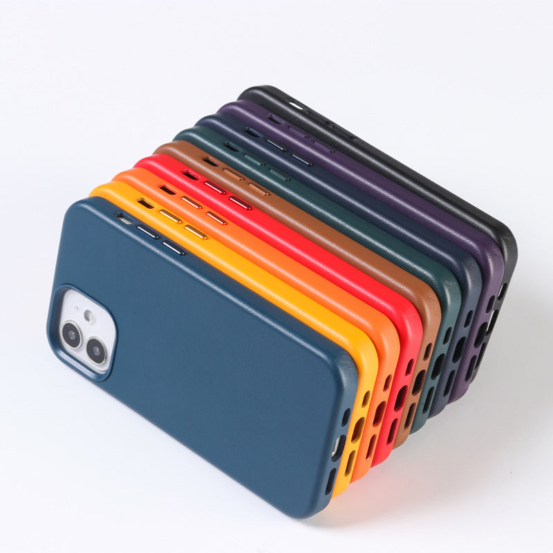 iPhone 13 Pro Max Cover - Genuine Leather Case with Mag-Safe