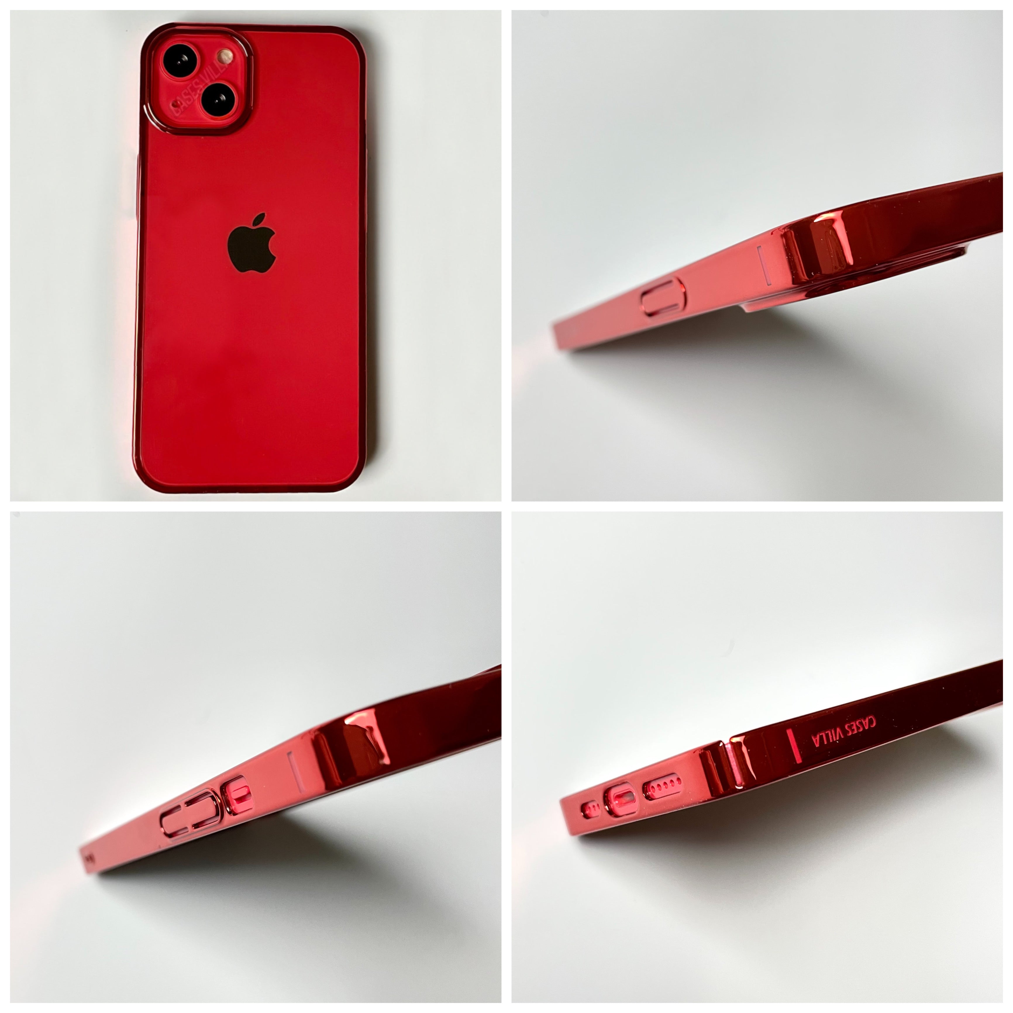 Glass Case with Electroplated Chrome Finish Edges for iPhone 12, 13 & 14 Series