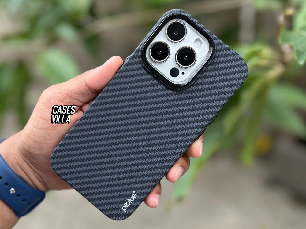 iPhone 14 Series Cover - Real Aramid Kevilar Case with Ultra Thin Carbon Fiber