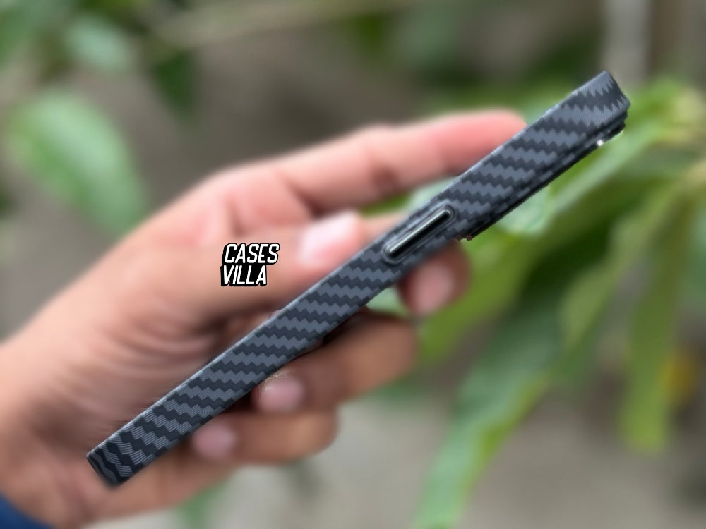 iPhone 14 Series Cover - Real Aramid Kevilar Case with Ultra Thin Carbon Fiber