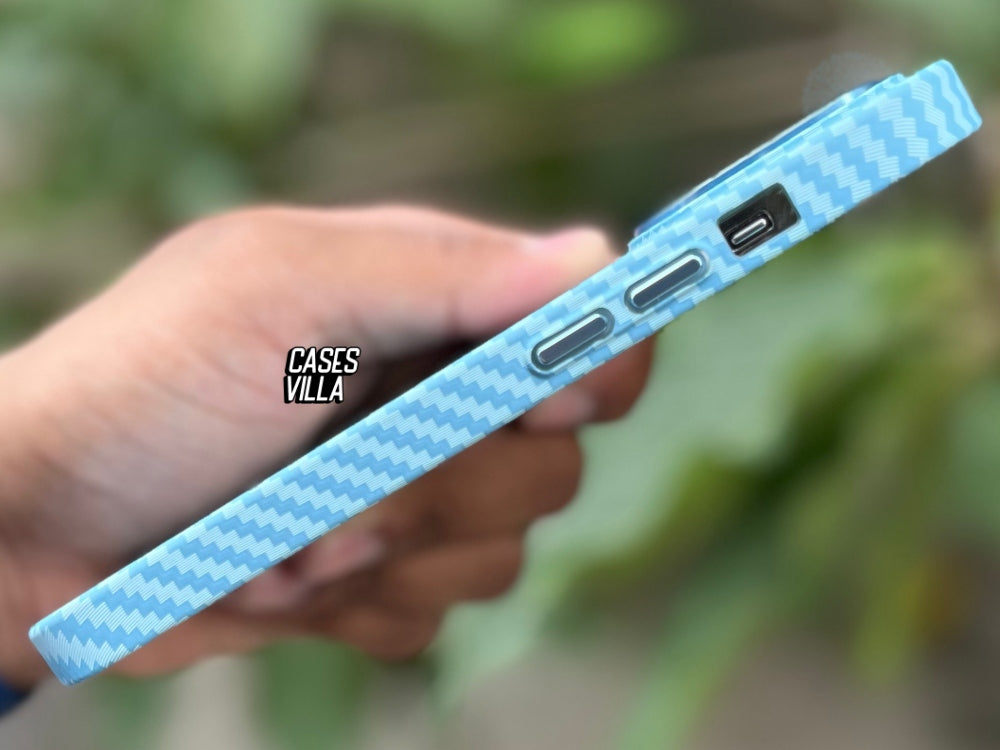 iPhone 14 Series Cover - Real Aramid Kevilar Case with Ultra Thin Carbon Fiber