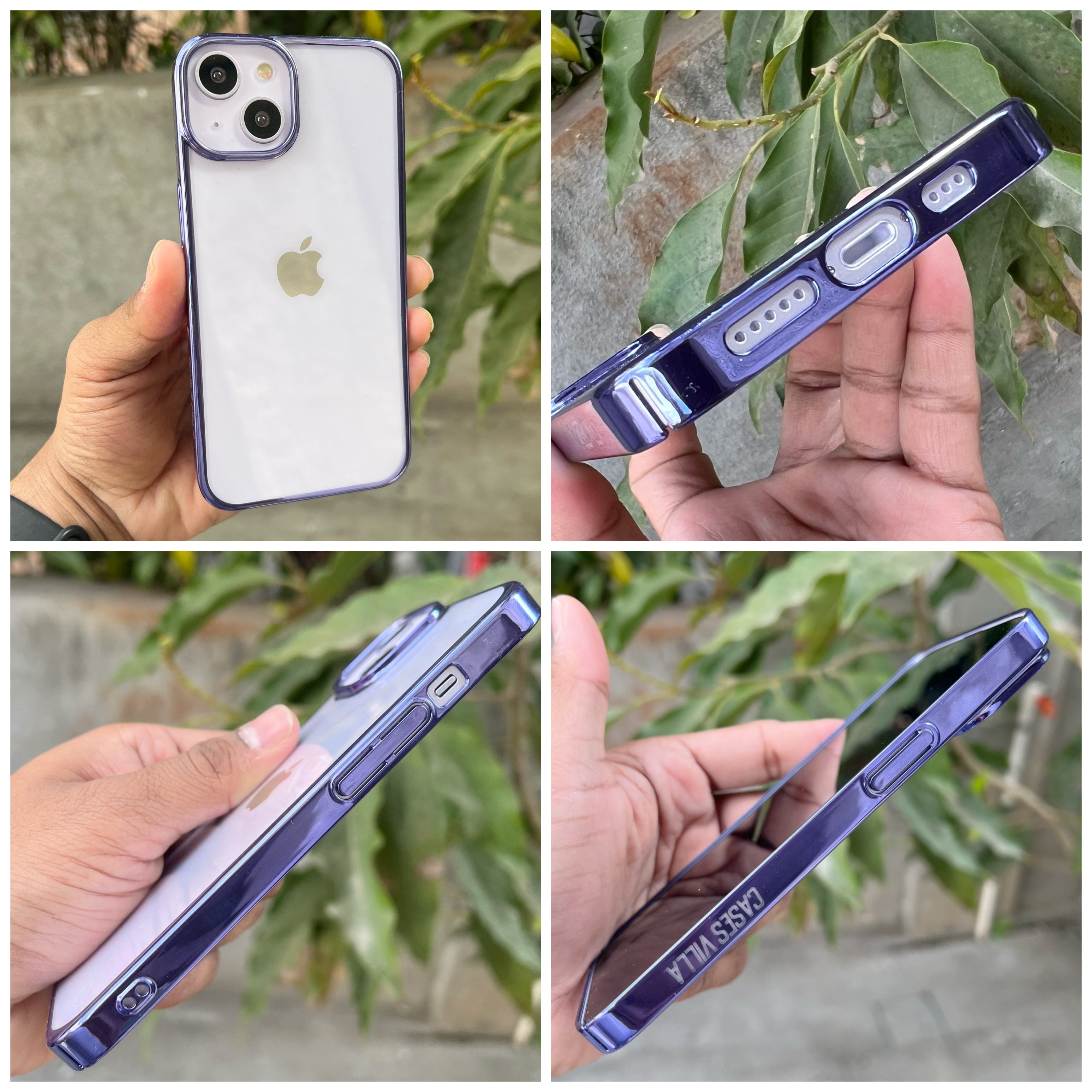 Glass Case with Electroplated Chrome Finish Edges for iPhone 12, 13 & 14 Series