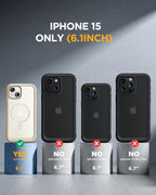 iPhone 15 360° Protection Case [ALMOND YELLOW] : Front Screen + Back Cover + Camera Protector