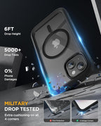 iPhone 15 Plus 360° Protection Case [BLACK] : Front Screen + Back Cover + Camera Protector