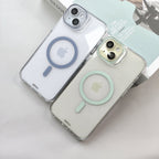 iPhone 15 Plus Cover - Luxury MagSafe Anti-Yellow Clear Case