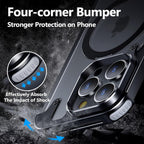 iPhone 15 Series: Frameless Armoured Case with Kickstand