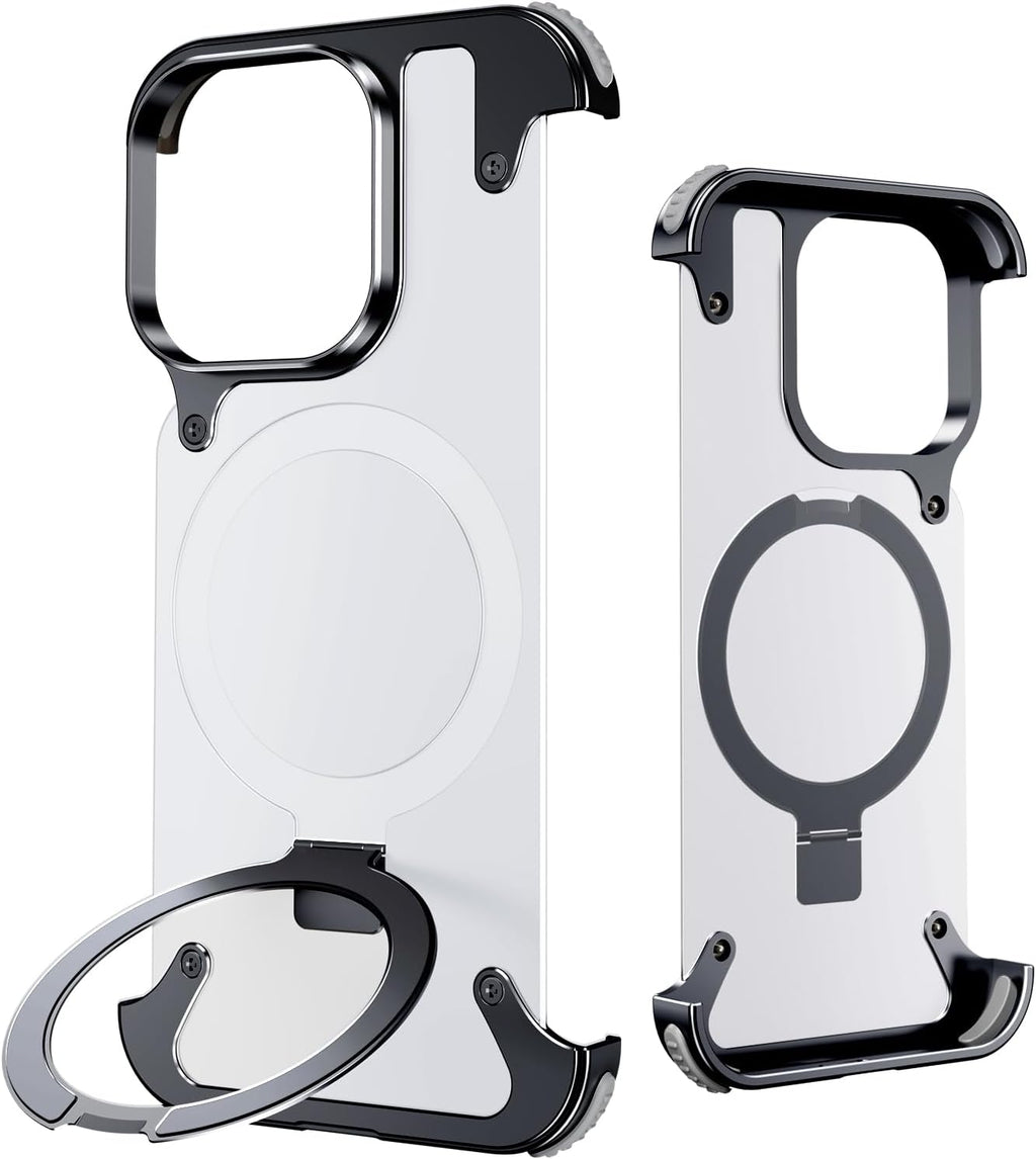 iPhone 15 Series: Frameless Armoured Case with Kickstand