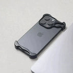iPhone 15 Plus Bumper Case: Minimalist Titanium Metal Frame with Camera Rings