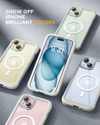 iPhone 15 360° Protection Case [WHITE] : Front Screen + Back Cover + Camera Protector