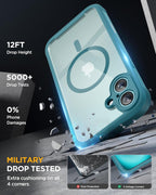 iPhone 16 360° Protection Case [GREEN] : Front Screen + Back Cover + Camera Protector